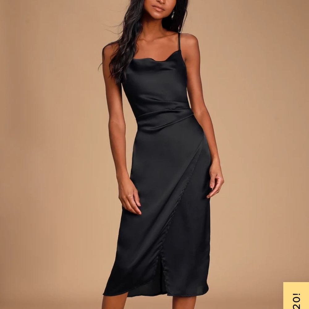LULUS HOLLYWOOD WOMAN SATIN DRESS